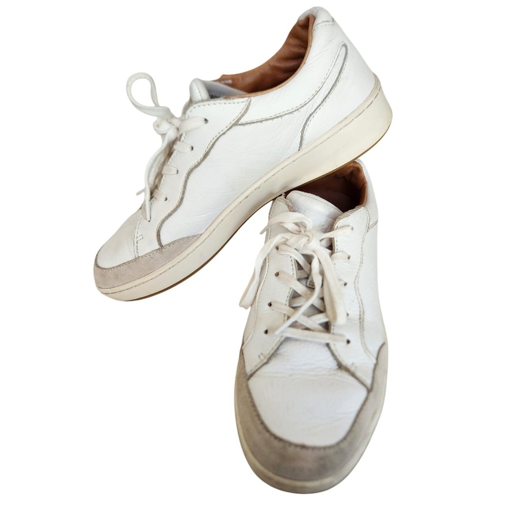 Arbor White Leather Sneakers Casual Comfort Walking Shoes Size 9